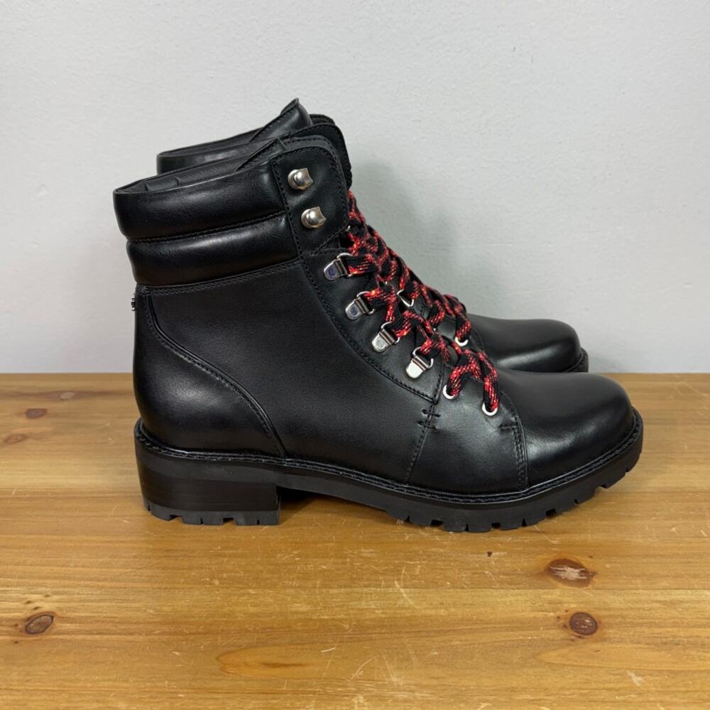 Sam Edelman Tamia Combat Boots in Black Leather Women's Size 10 - Picture 5 of 10